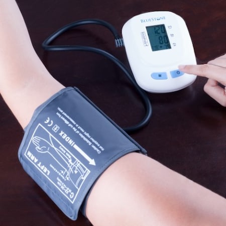 Adult Blood Pressure Cuff Electronic Digital Upper Arm Heart Monitor, LCD Display, Personal Tracker